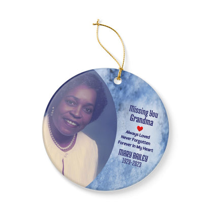 Personalized Memorial Photo Ornament Keepsake