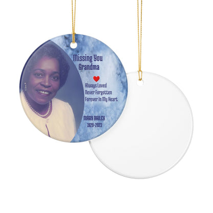 Personalized Memorial Photo Ornament Keepsake