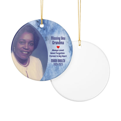 Personalized Memorial Photo Ornament Keepsake