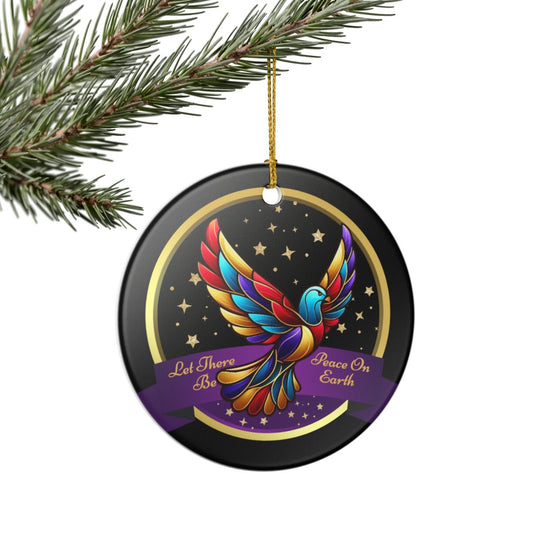 Christmas Ceramic Dove Ornament – Peace on Earth