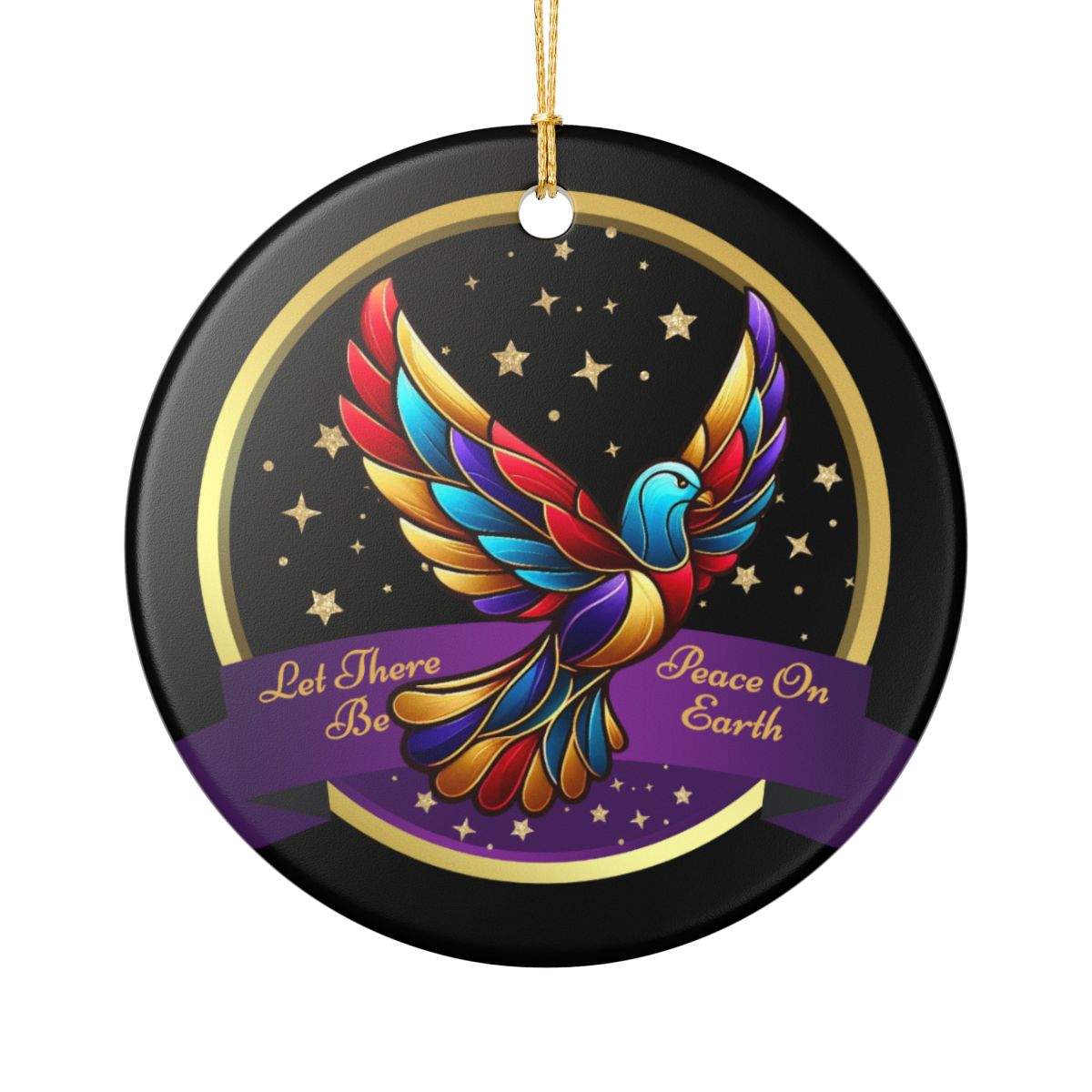 Christmas Ceramic Dove Ornament – Peace on Earth