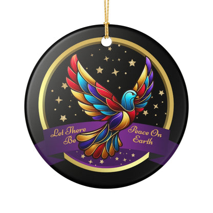 Christmas Ceramic Dove Ornament – Peace on Earth