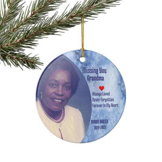 Personalized Memorial Photo Ornament Keepsake