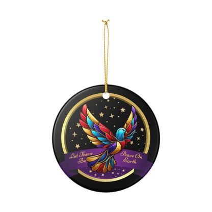 Christmas Ceramic Dove Ornament – Peace on Earth