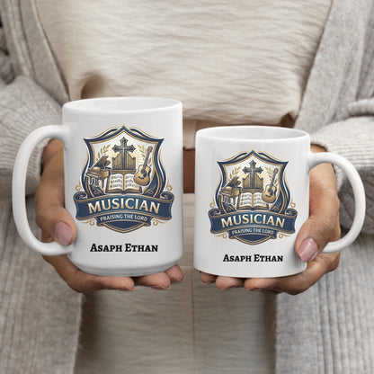 Personalized Church Musician Mug With Bible Verse