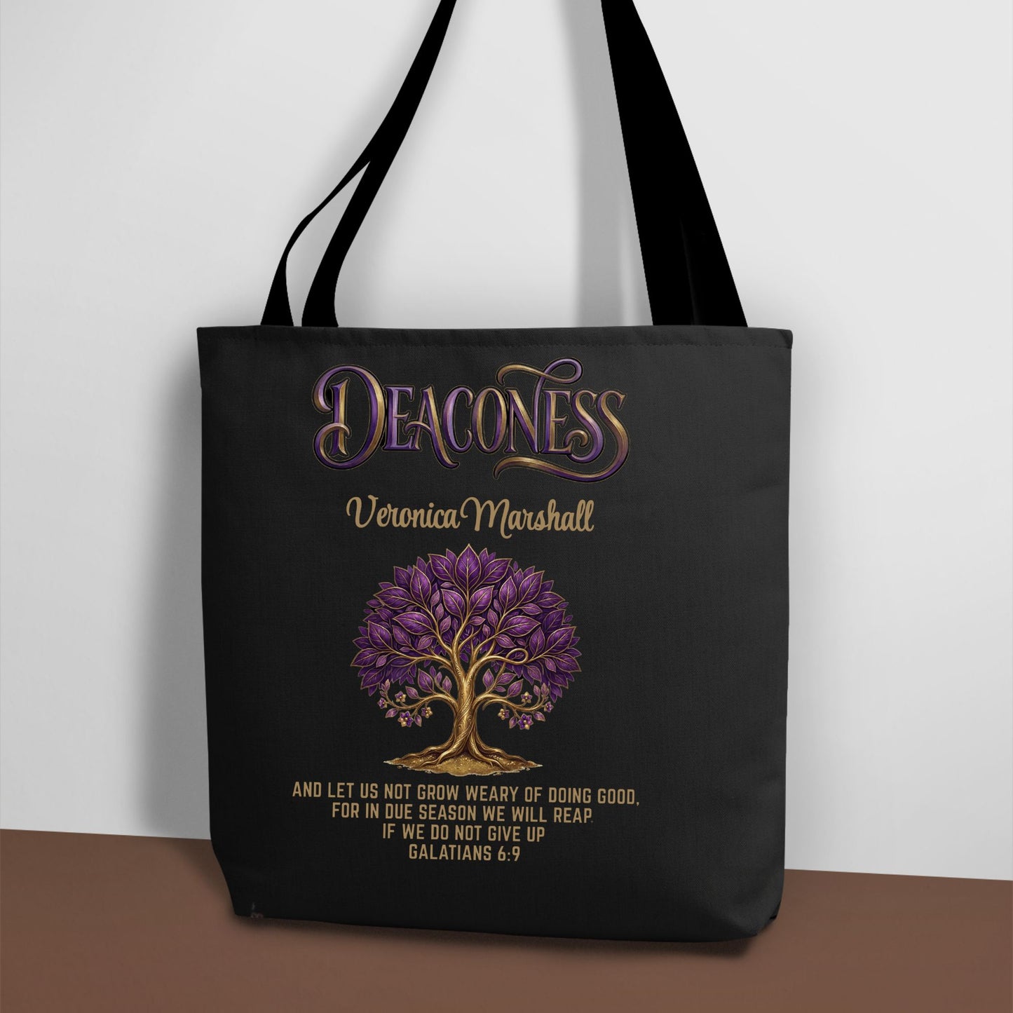 Personalized Deaconess Tote Bag For Christian Women of Faith Appreciation Gift For Church Group | Bible Verse Tote Bag Ministry Gift