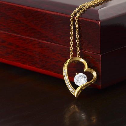 Happy Birthday Mom Message Card - Forever Love Necklace - Tulips