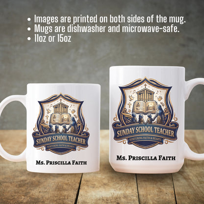 Personalized Sunday School Teacher Gift Mug