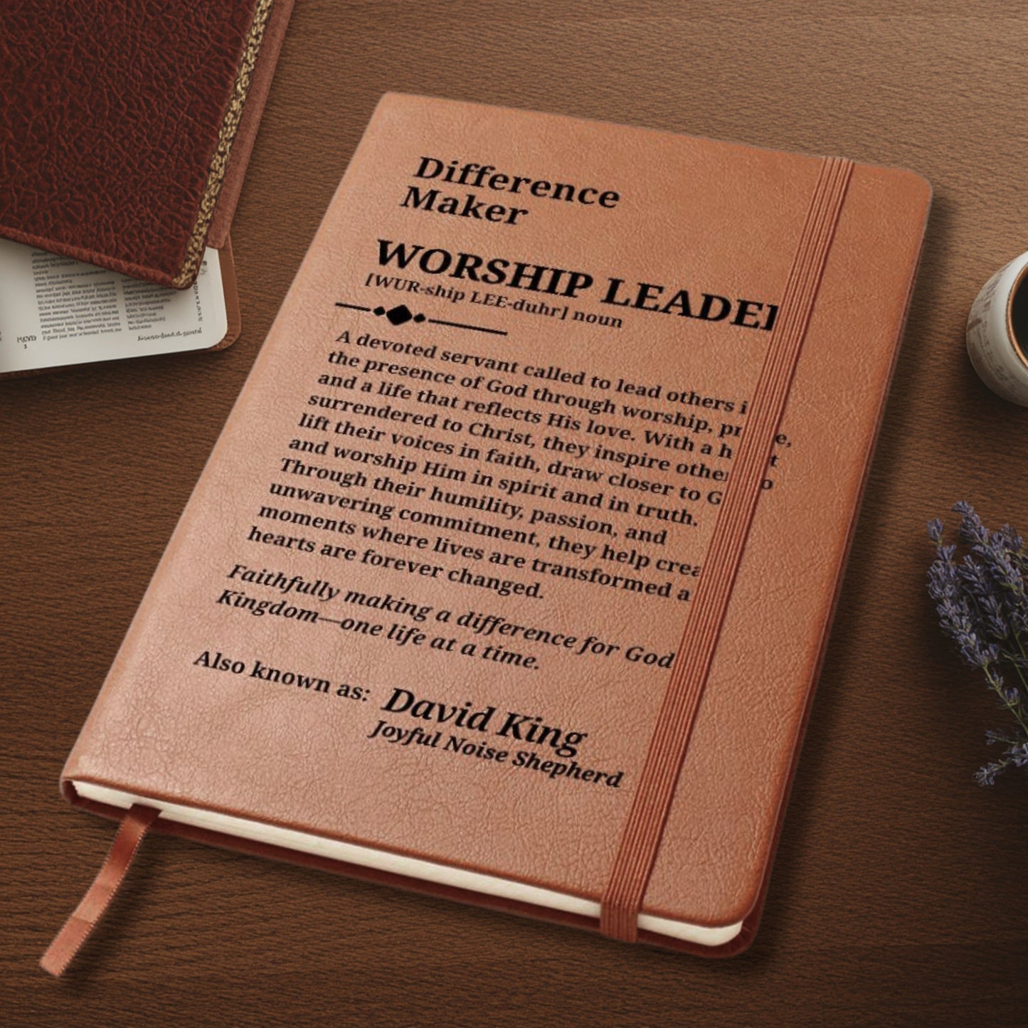 Difference Maker Worship Leader Personalized Journal