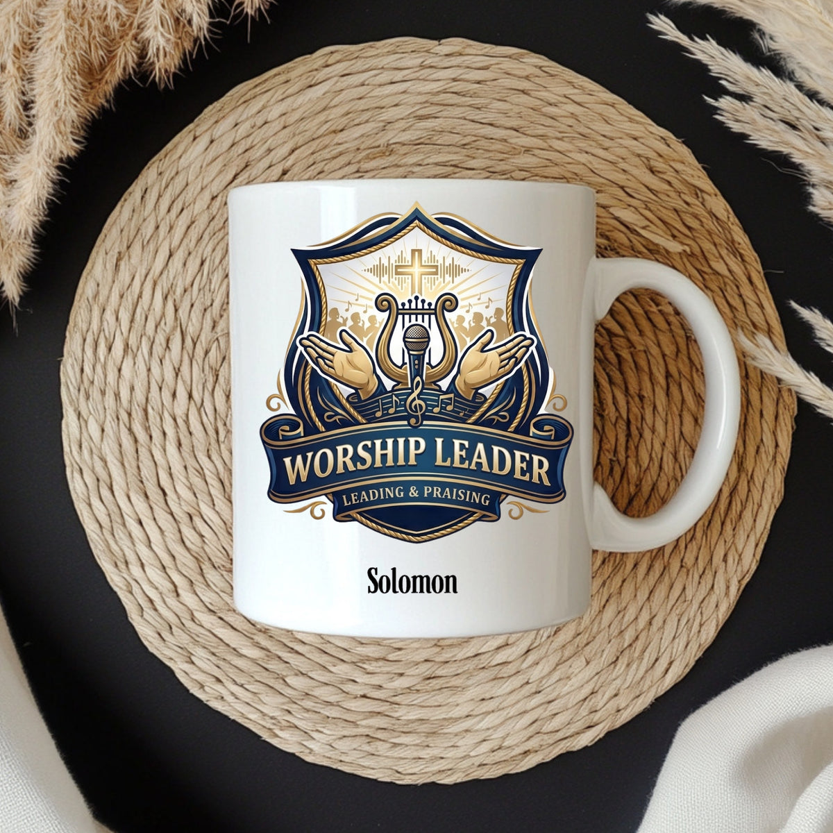Personalized Worship Leader Coffee Mug With Bible Verse