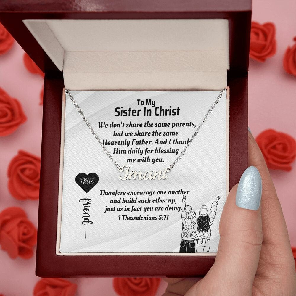 Personalized To My Sister Necklace From Brother I Wish You The Strength  Sister Birthday Graduation Inspirational Customized Gift Box Message Card -  Teecentury.com