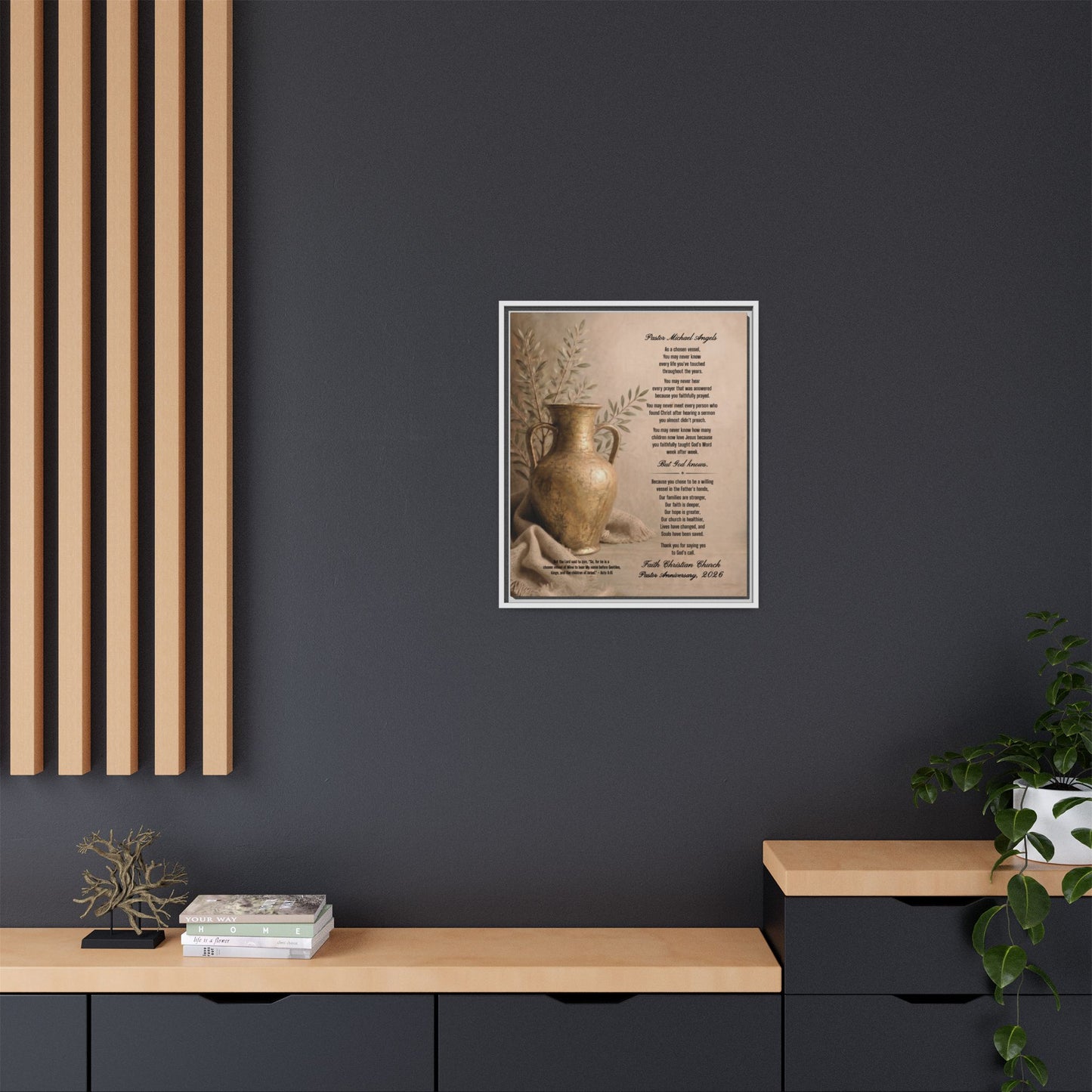 Personalized Pastor Appreciation Canvas Wall Art, Pastor Anniversary Gift | Chosen Vessel