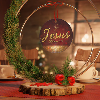 Christian Christmas Bible Verse Ornament - Jesus