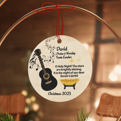 Praise and Worship Team Metal Christmas Ornament