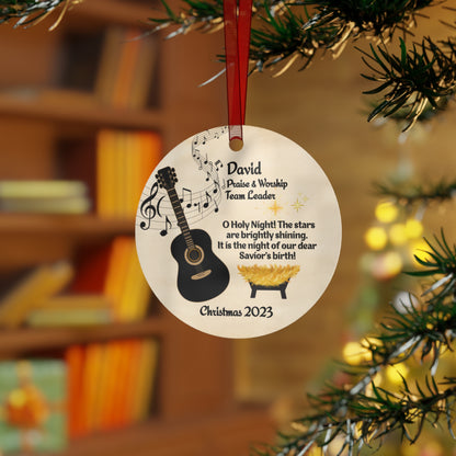 Praise and Worship Team Metal Christmas Ornament