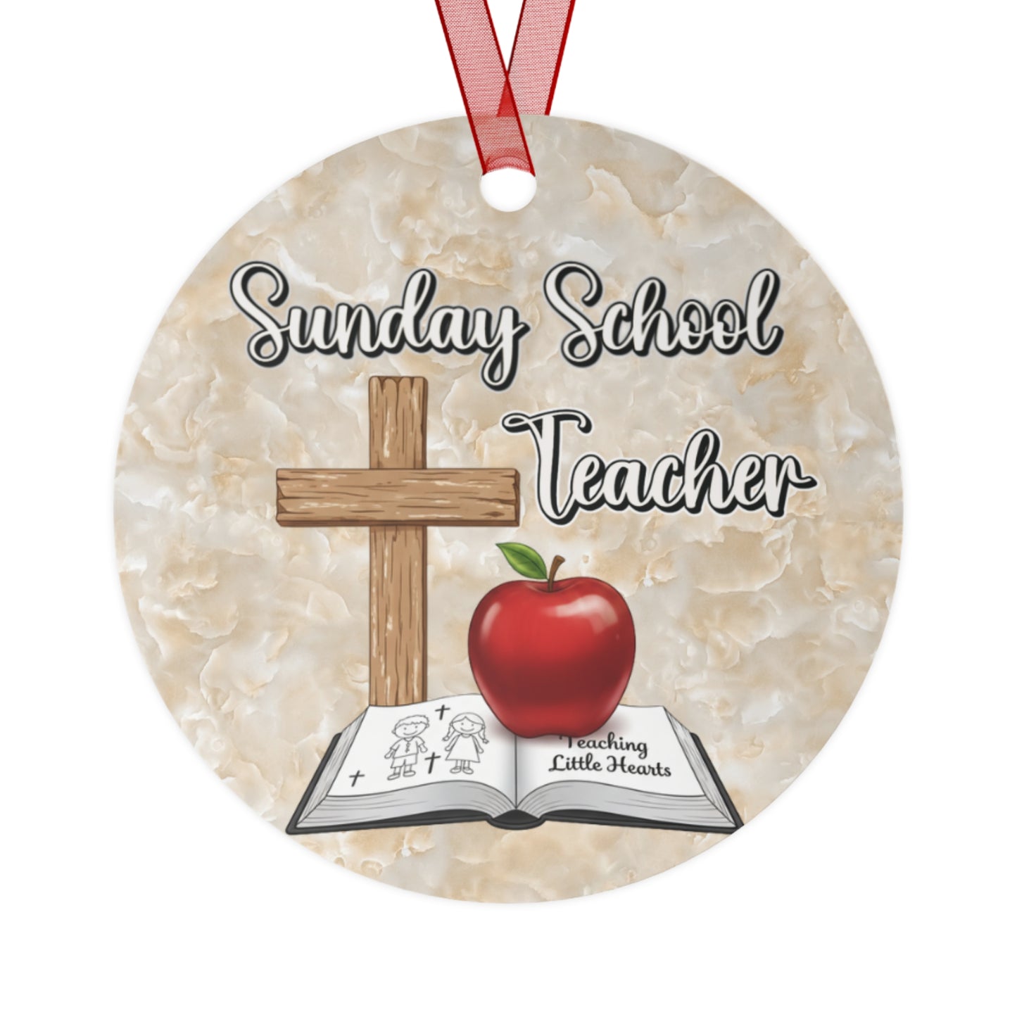 Sunday School Teacher Lightweight Aluminum Christmas Ornament - Teaching The Word