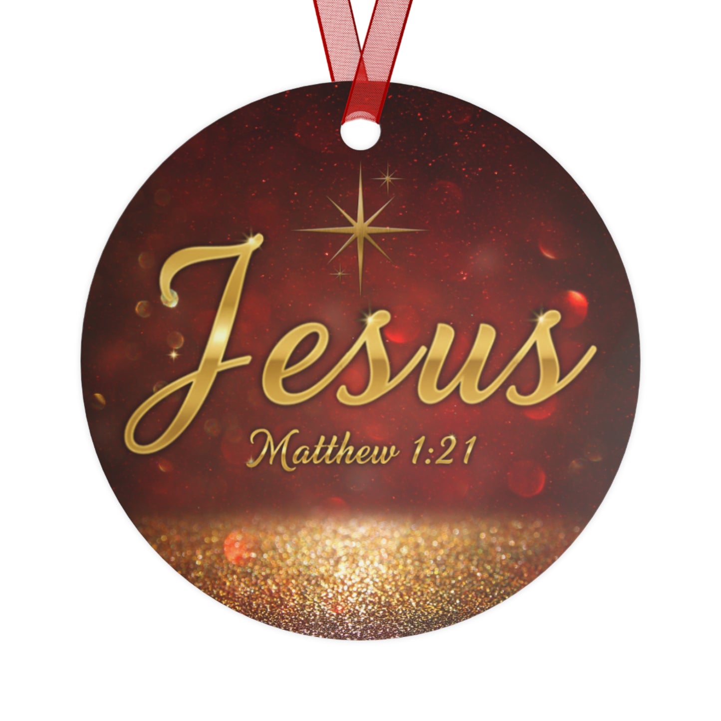 Christian Christmas Bible Verse Ornament - Jesus