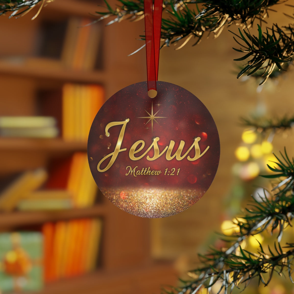 Christian Christmas Bible Verse Ornament - Jesus