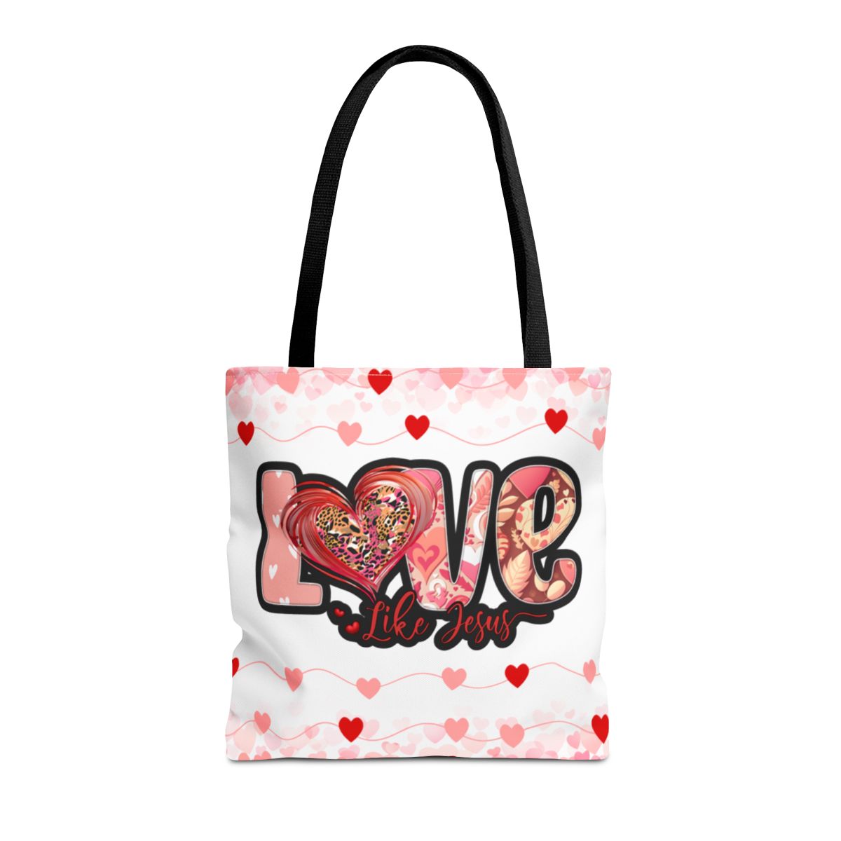 Love Like Jesus Tote Bag - Hearts