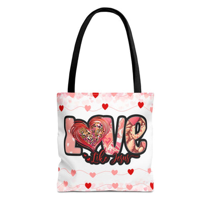 Love Like Jesus Tote Bag - Hearts
