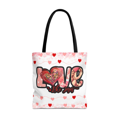 Love Like Jesus Tote Bag - Hearts