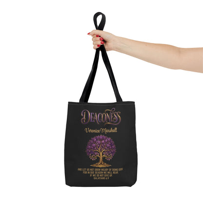 Personalized Deaconess Tote Bag For Christian Women of Faith Appreciation Gift For Church Group | Bible Verse Tote Bag Ministry Gift