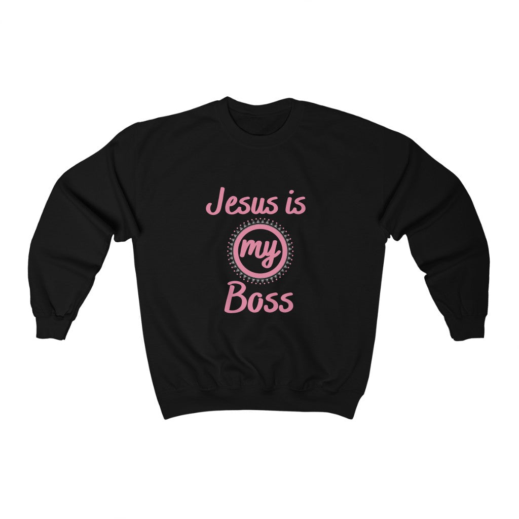 Jesus Is My Boss Women's Sweatshirt | Christian Crewneck Pullover