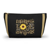 Load image into Gallery viewer, Love Leopard Print and Sunflower Accessory Pouch and Cosmetic Bag