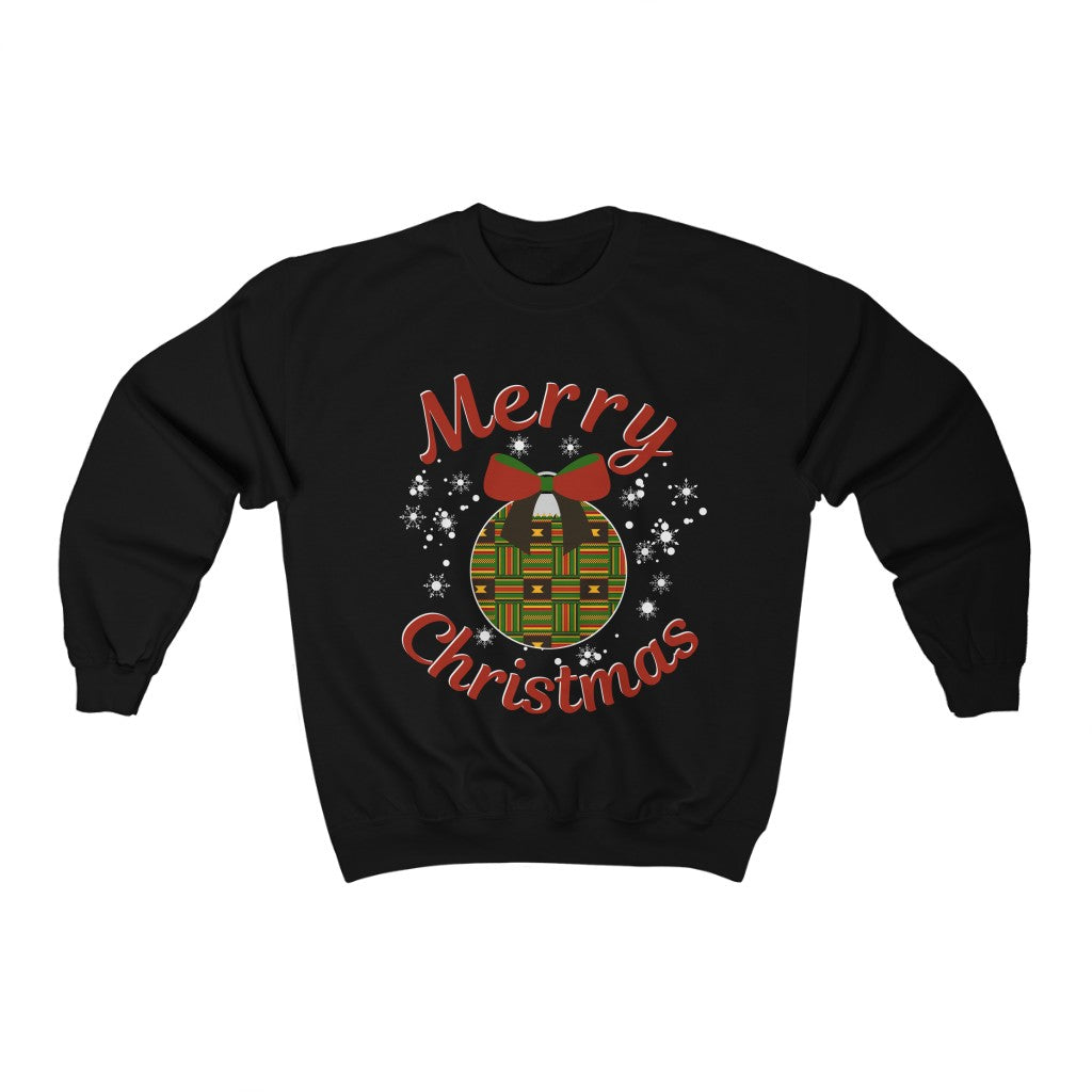 Merry Christmas African Kente Cloth Pattern Sweatshirt