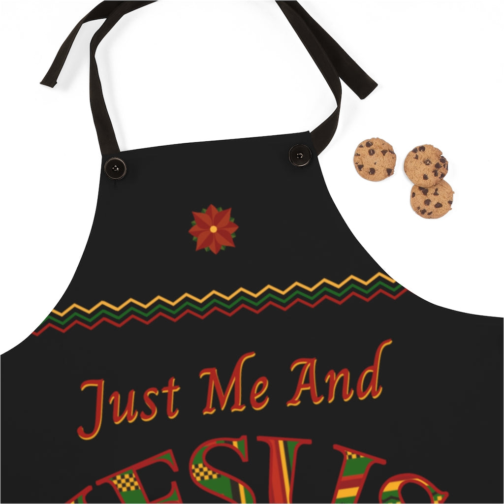 Just Me And Jesus Kente Cooking Apron