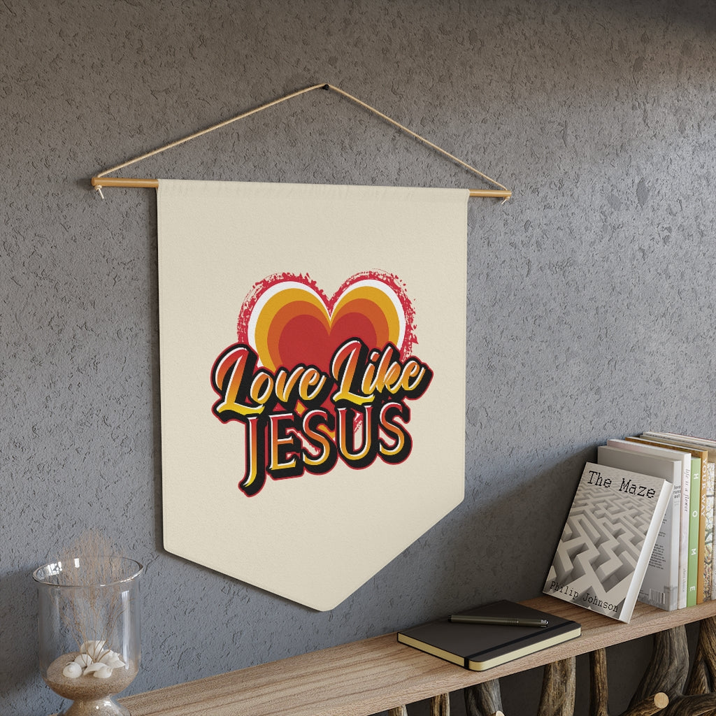 Love Like Jesus Christian Inspired Pennant Wall Decorative