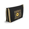 Love Leopard Print and Sunflower Accessory Pouch and Cosmetic Bag