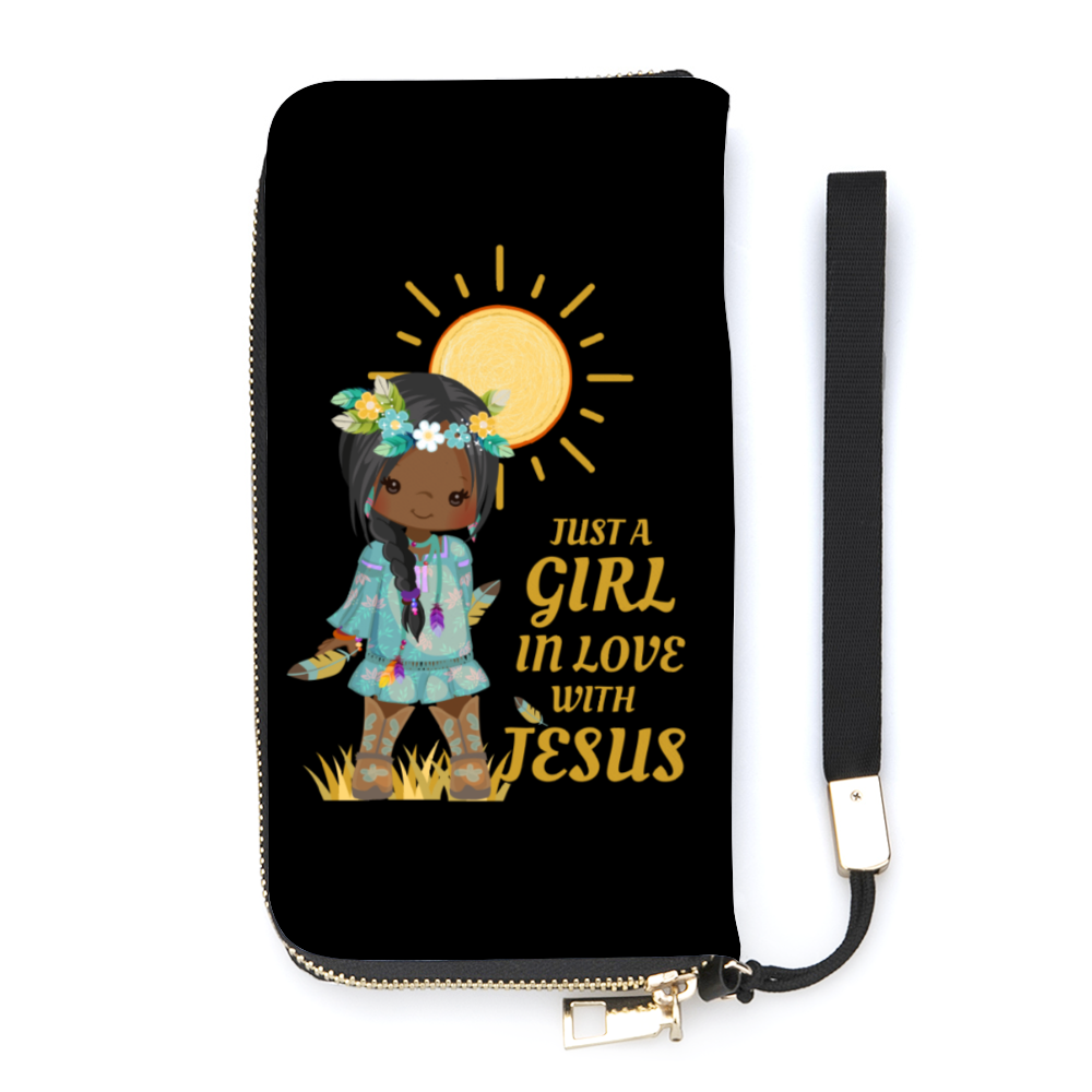 Girl In Love With Jesus Wallet Wristlet With Credit Card Holders