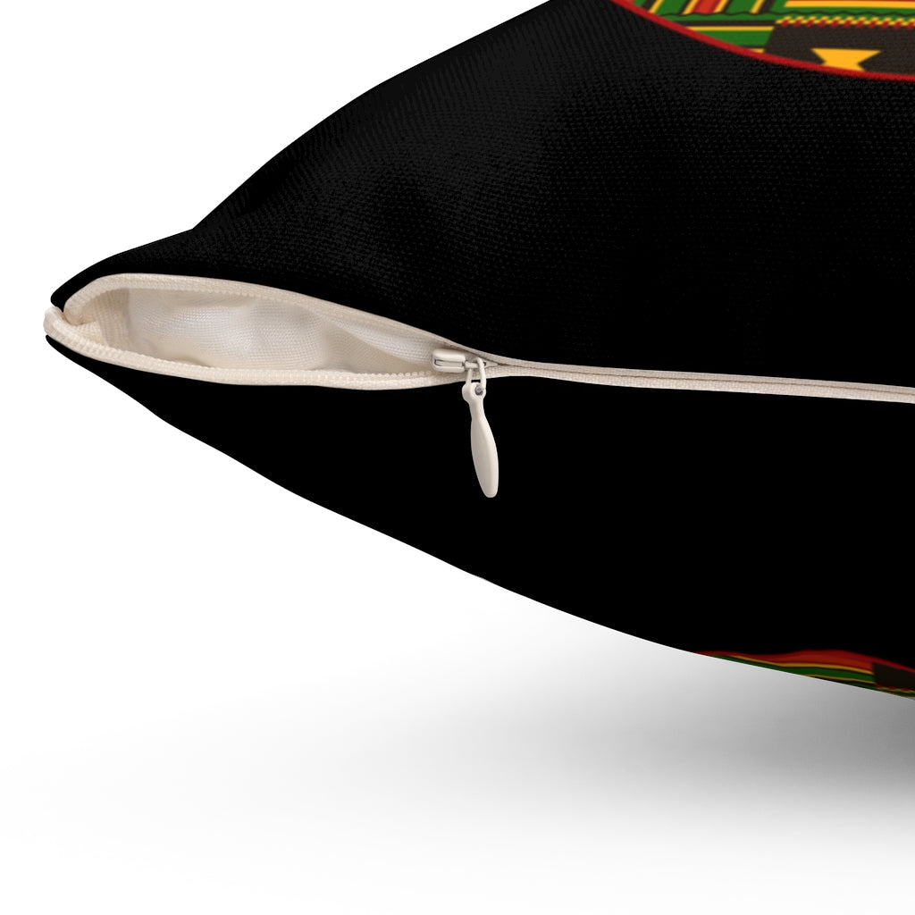 Kente Christmas Ornament Throw Pillow