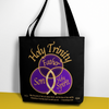 Load image into Gallery viewer, Holy Trinity Tote Bag Christian Life Inspirational Black Handbag