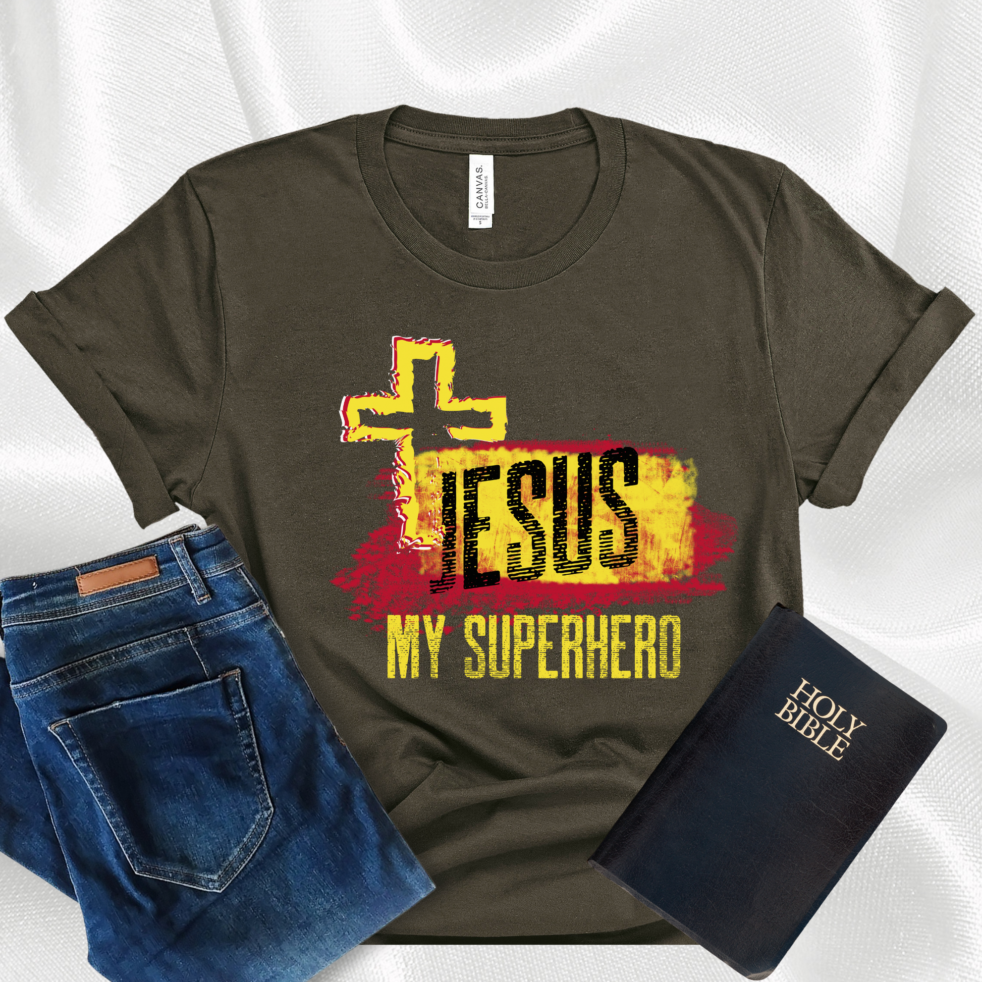 Jesus My Superhero T shirt Christian Tee Inspirational Expressions