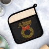 Load image into Gallery viewer, Black Kente Christmas Wreath Pot Holder with Pocket