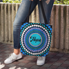 Faith Hope and Love Tote Bag - Hope in blue, purple and white