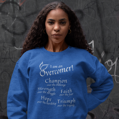 Overcomer Inspirational Christian Faith Sweatshirt