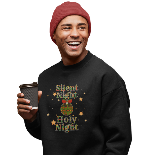 Silent Night Holy Night Sweatshirt With Kente Cloth Pattern
