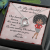 Load and play video in Gallery viewer, Personalized Christmas Card To Sister-In-Law With Cubic Zirconia Heart Necklace