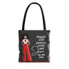 Steppin' With Purpose, Stride And Jesus Tote Bag, Christian Inspired Tote, Fun Inspirational Quote Tote Bag