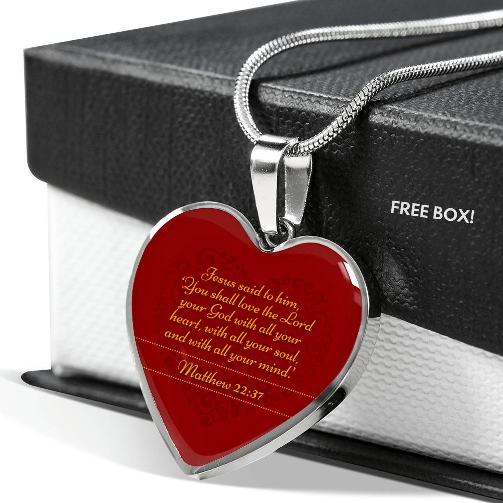 Bible Verse Necklace | Love Your God With All Your Heart