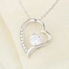 Load image into Gallery viewer, Personalized Birthday Card To Momma With CZ Heart Necklace - You Have Prayed