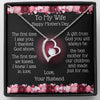 Heart Necklace -To My Wife Mother's Day - Best Mother Message Card