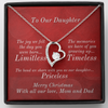 Load image into Gallery viewer, From Mom &amp; Dad To Daughter Heart Necklace With Christmas Message Card