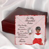 Personalized Christmas Card To Sister With Cubic Zirconia Heart Necklace - Elegant