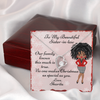 Personalized Christmas Card To Sister-In-Law With Cubic Zirconia Heart Necklace