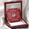 To Wife - Heart Necklace With Valentine's First Time I Met You Message Card
