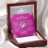 To My Fiancée - Heart Necklace With Valentine's First Time I Met You Message Card